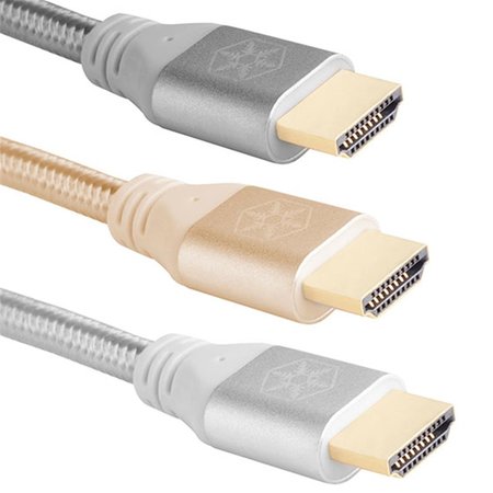 ABACUS 1.8 m Premium Certified 4K Ultra High Speed HDMI 2.0b Cable, Silver AB2661825
